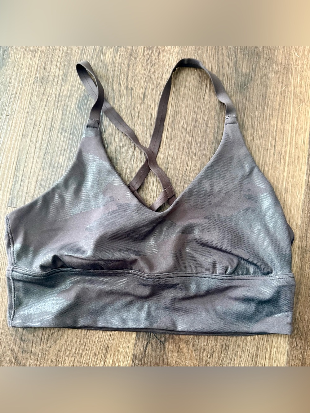 Aerie Offline Women’s Strappy Crisscross Sports Bralette - cocoa brown- size M